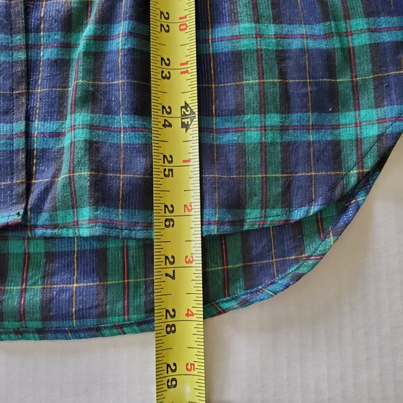 Hobby Horse Show Shirt Blue Green Gold Red Metallic Threading Large - Picture 14 of 16